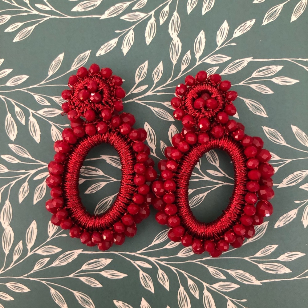 Earrings - Red / Clip-on